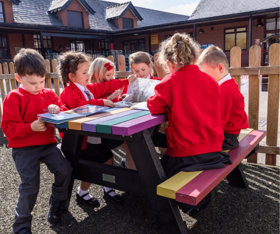 Recycled Plastic Picnic Tables For primary schools